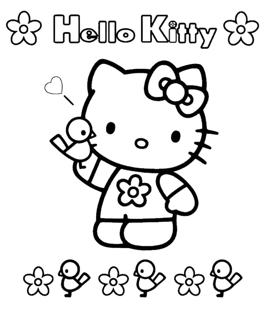 Bild Von Hello Kitty Zum Ausmalen Und Ausdrucken Ausmalbild zum Drucken Bild Von Hello Kitty Zum Ausmalen Und Ausdrucken Ausmalbild