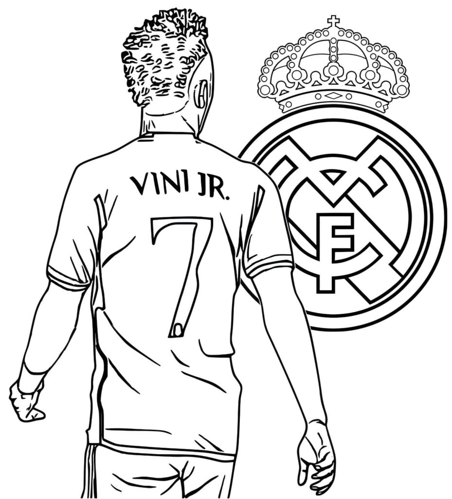 Bild Von Vinicius Jr 7 Real Madrid Zum Ausdrucken Ausmalbild
