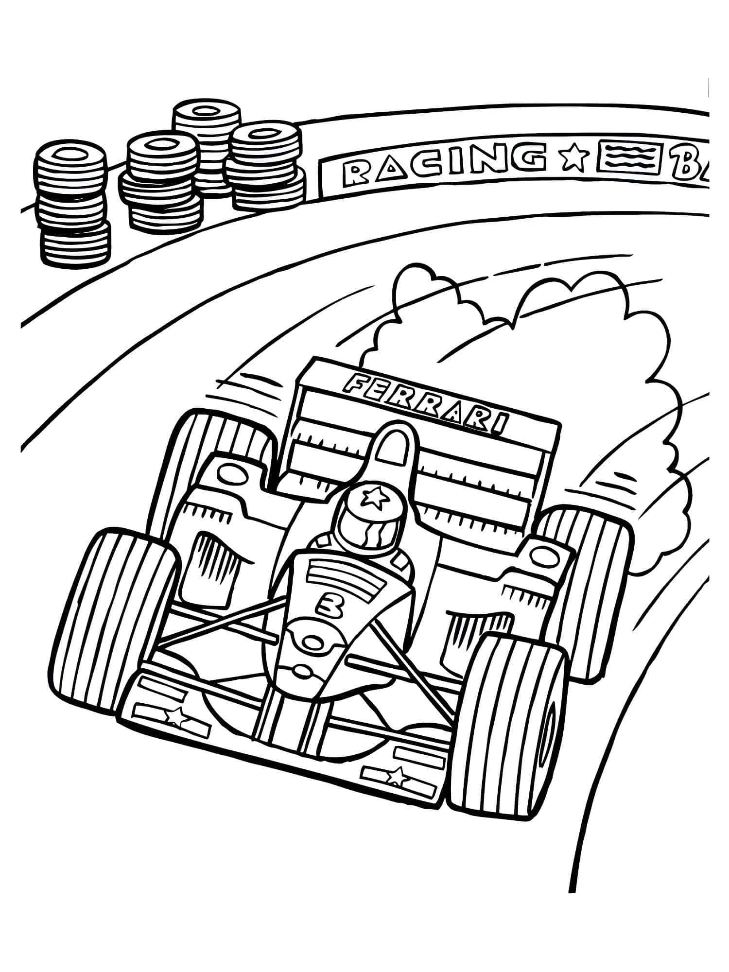 Ferrari Formel 1 Ausmalbild Ausmalbild