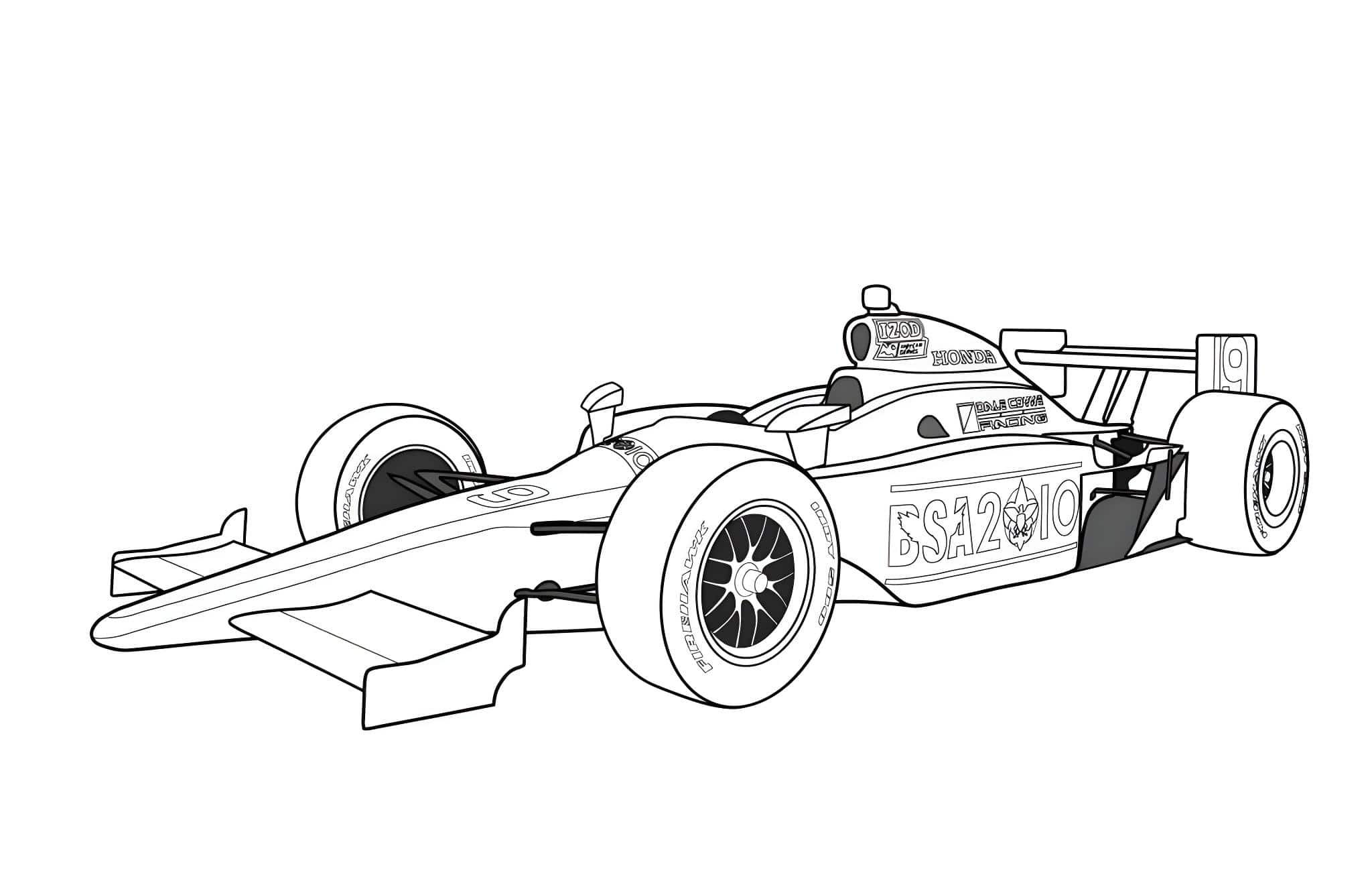 Formel 1 Malvorlage Zum Ausdrucken Ausmalbild