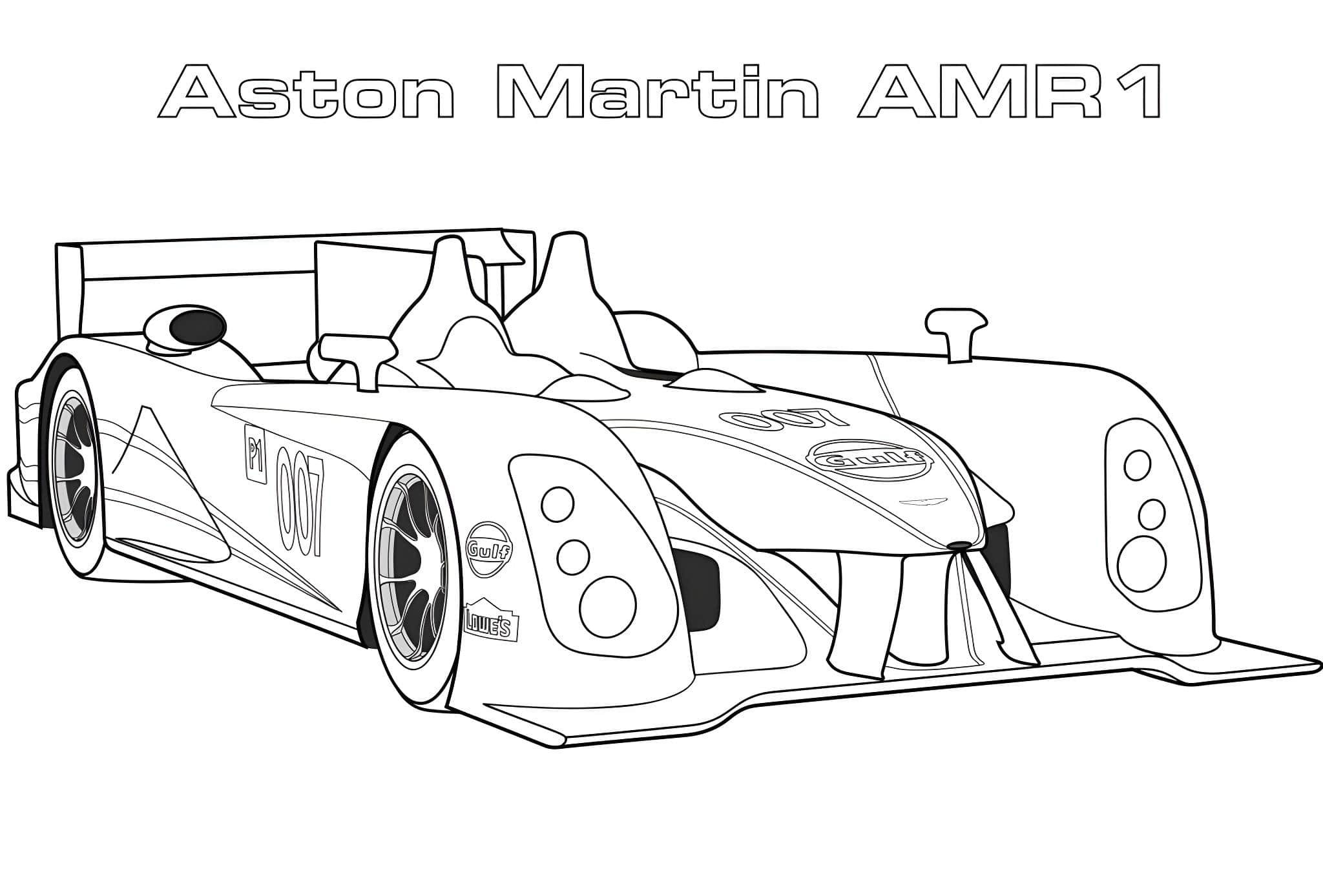 Formel 1 Rennwagen Zum Ausdrucken Ausmalbild