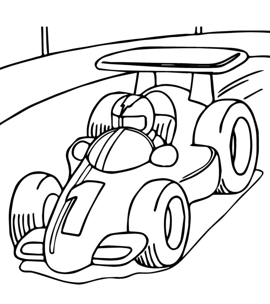 Formel 1 Rennwagen Zum Ausmalen Ausmalbild