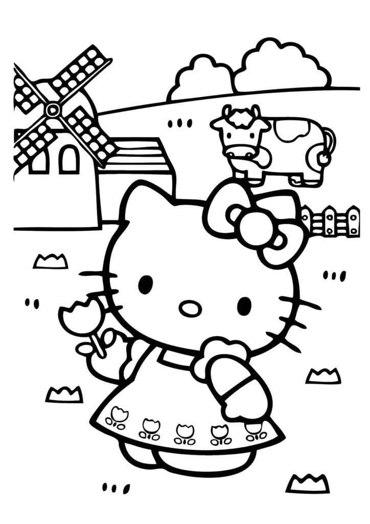 Ähnliches Hello Kitty Im Garten Zum Ausdrucken Ausmalbild