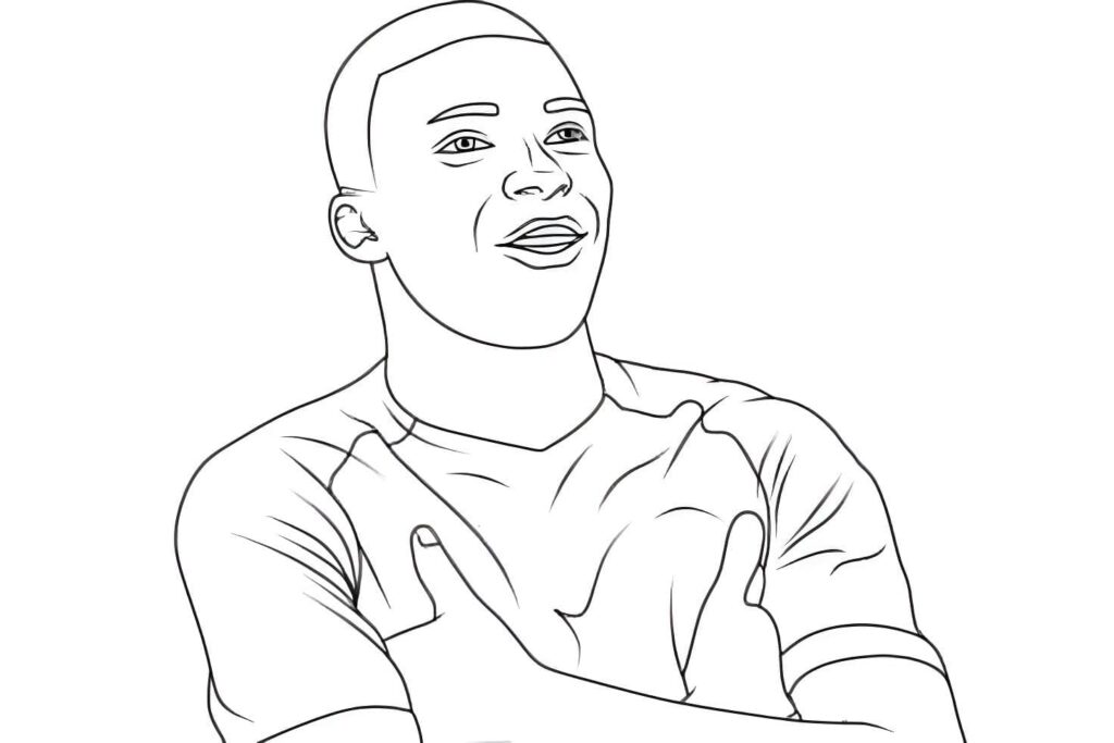 Mbappe Feier Bild Für Druck Ausmalbild