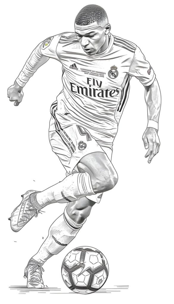 Mbappe Real Madrid Ausgetrickst Ausmalbild Ausmalbild
