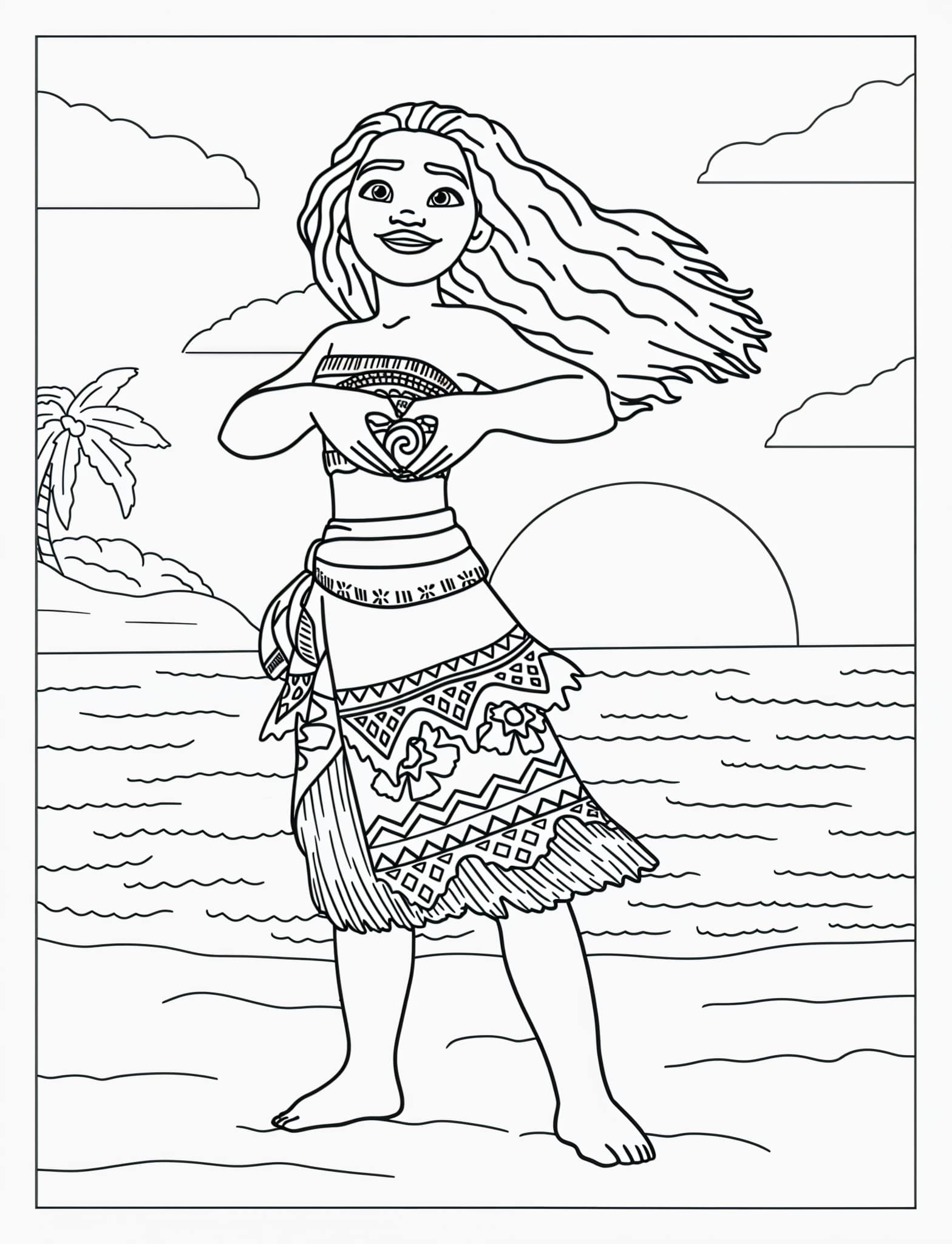 Moana Malvorlage Ausmalbild