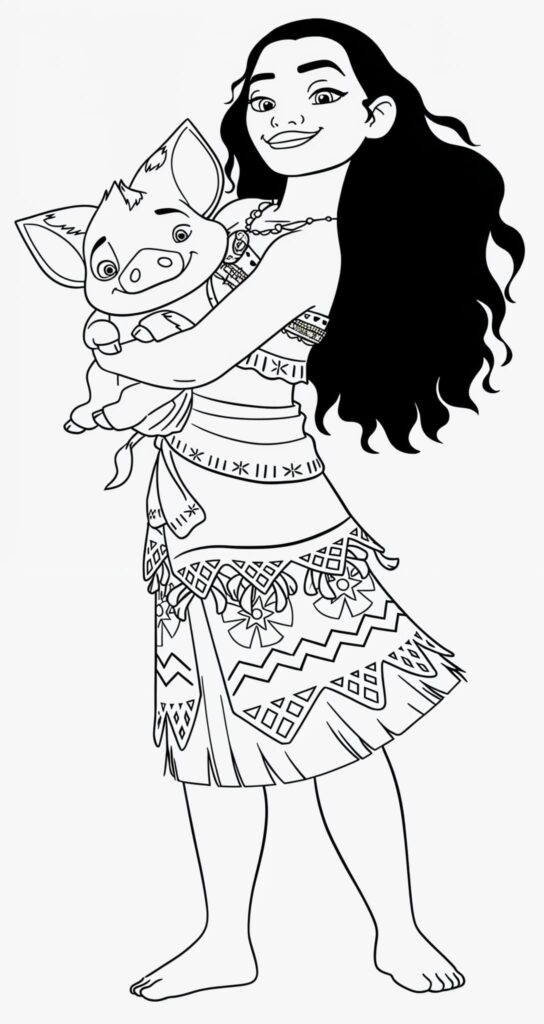Moana Und Pua Ausmalbild Ausmalbild zum Drucken Moana Und Pua Ausmalbild Ausmalbild
