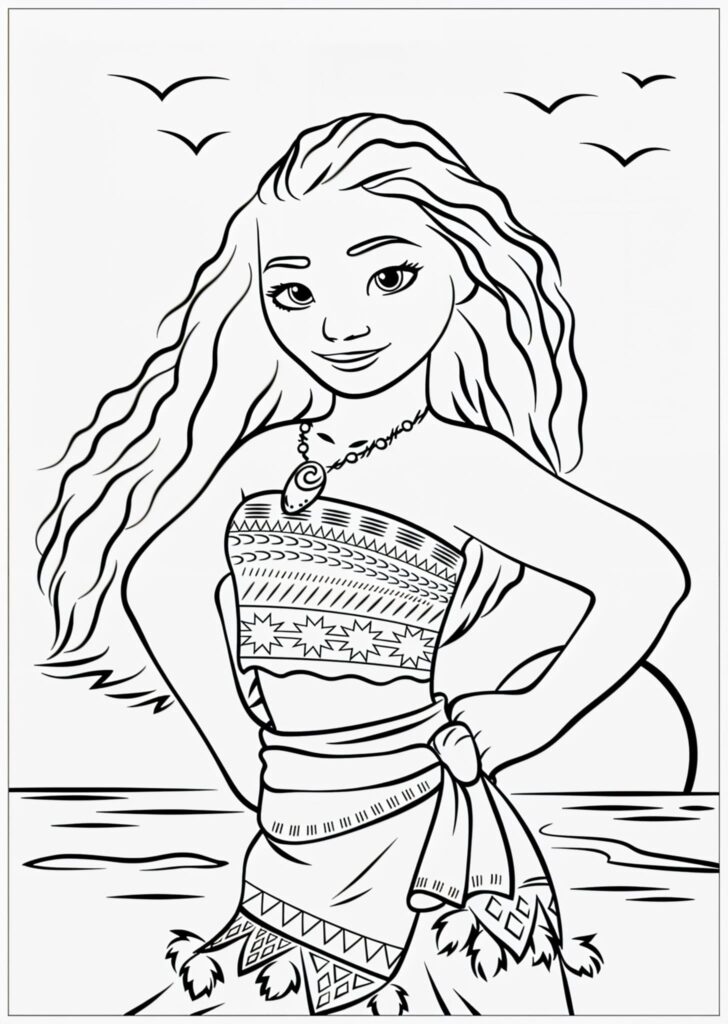 Moana Zeichenvorlage Am Strand Zum Ausmalen Und Ausdrucken Ausmalbild zum Drucken Moana Zeichenvorlage Am Strand Zum Ausmalen Und Ausdrucken Ausmalbild