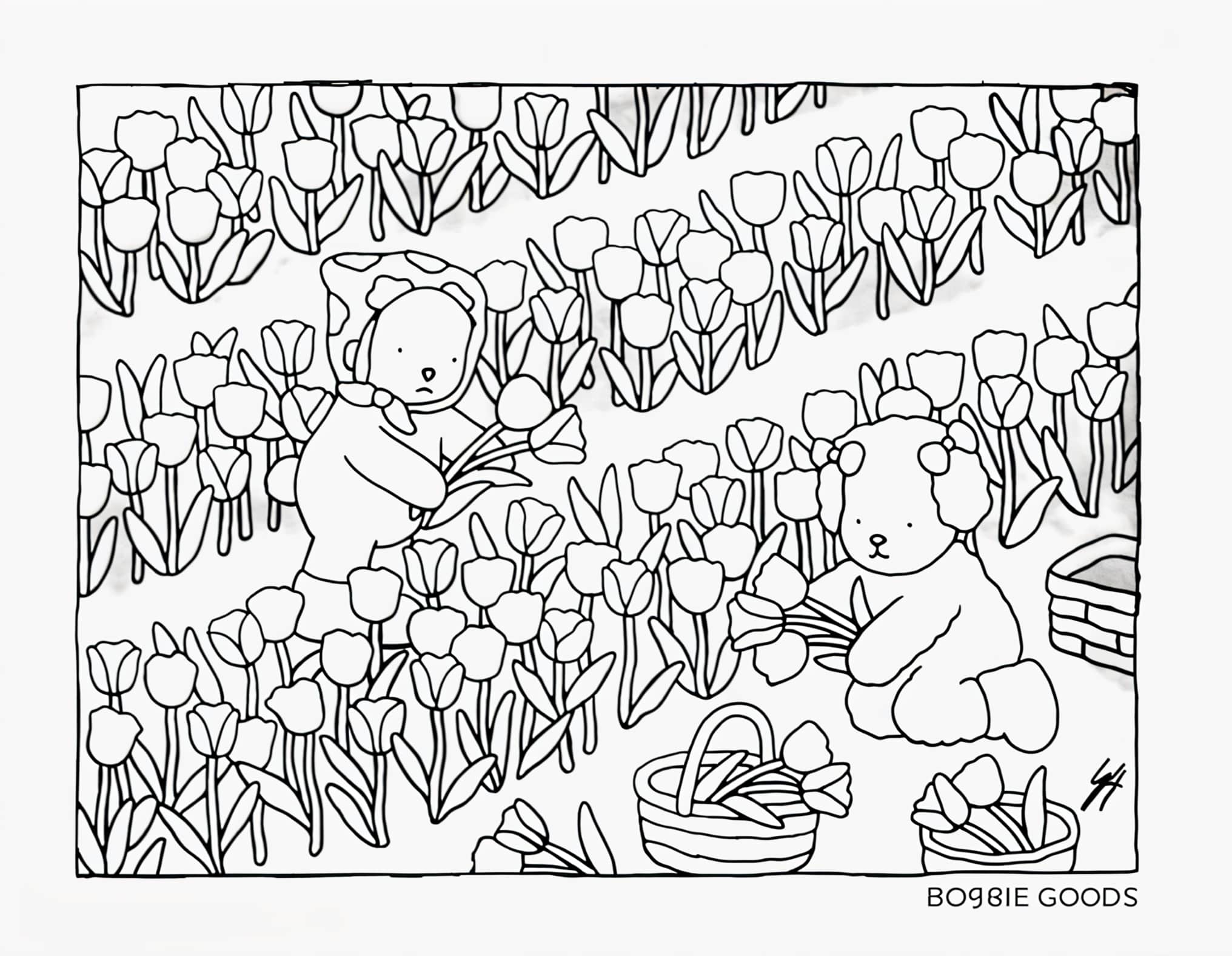 Muster Bob Der Baumeister Tulpen Pflücken Ausmalen Und Drucken Ausmalbild