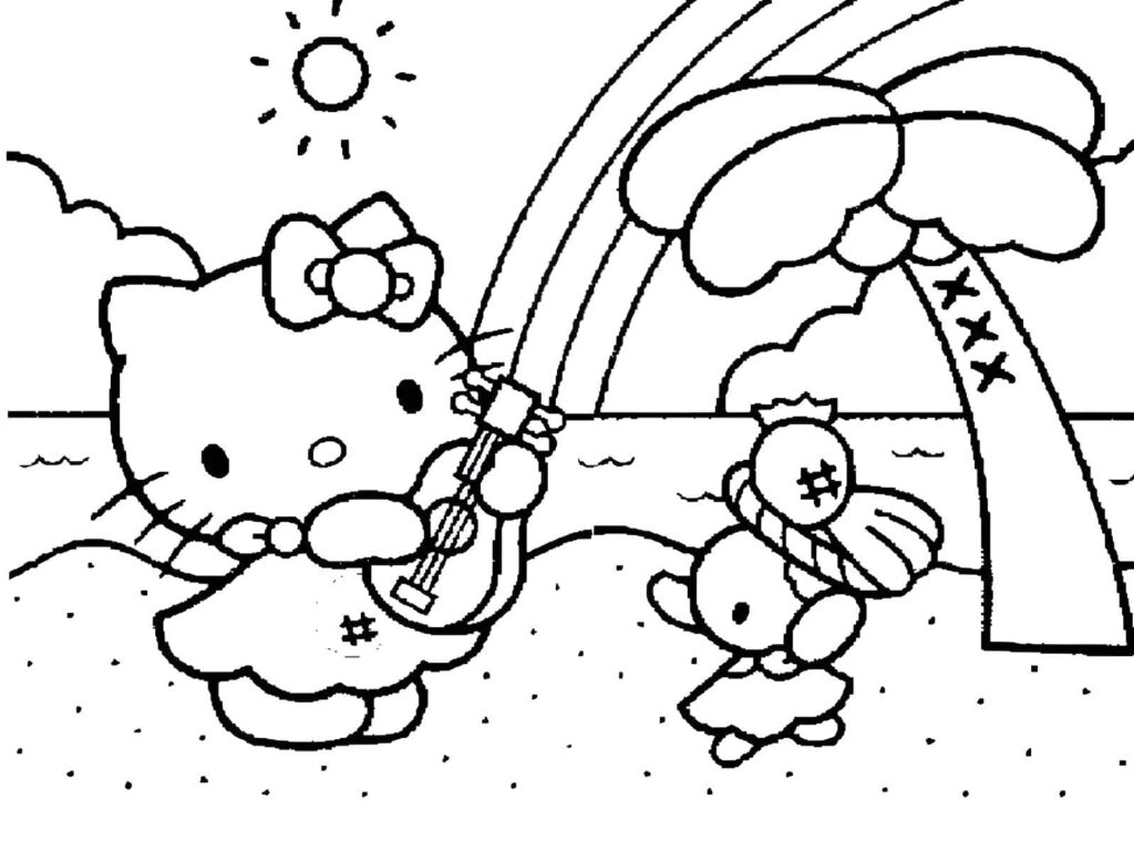 Ähnliches Zeichnung Von Hello Kitty Glücklich Zum Ausmalen Ausmalbild