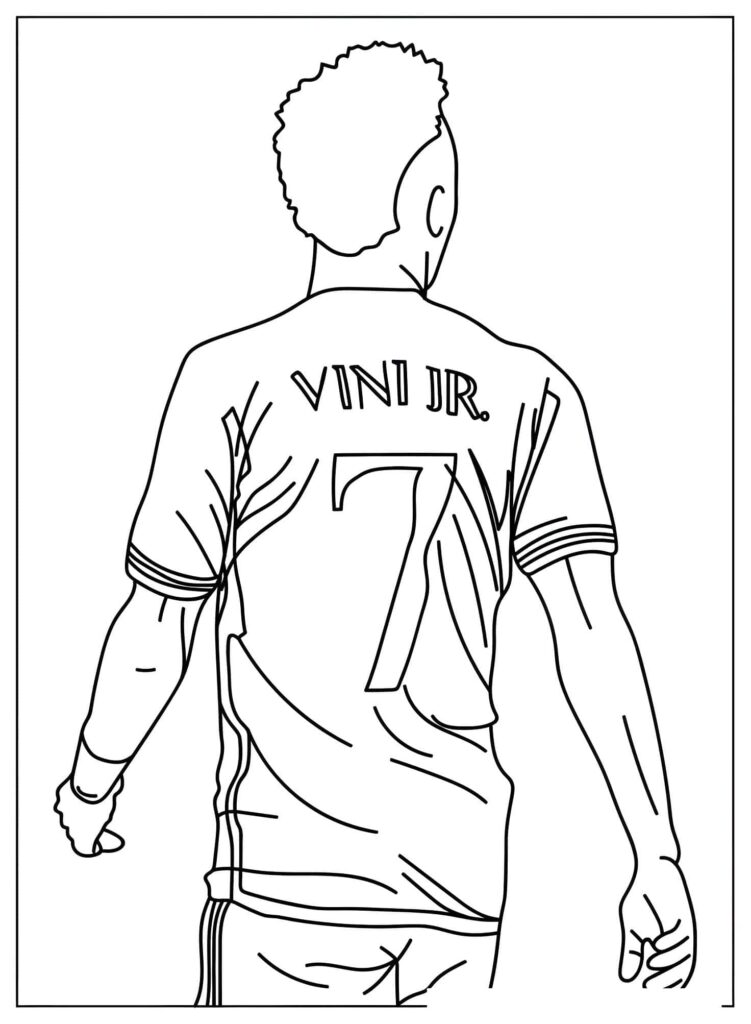 Zeichnung Von Vinicius Jr 7 Zum Ausmalen Ausmalbild