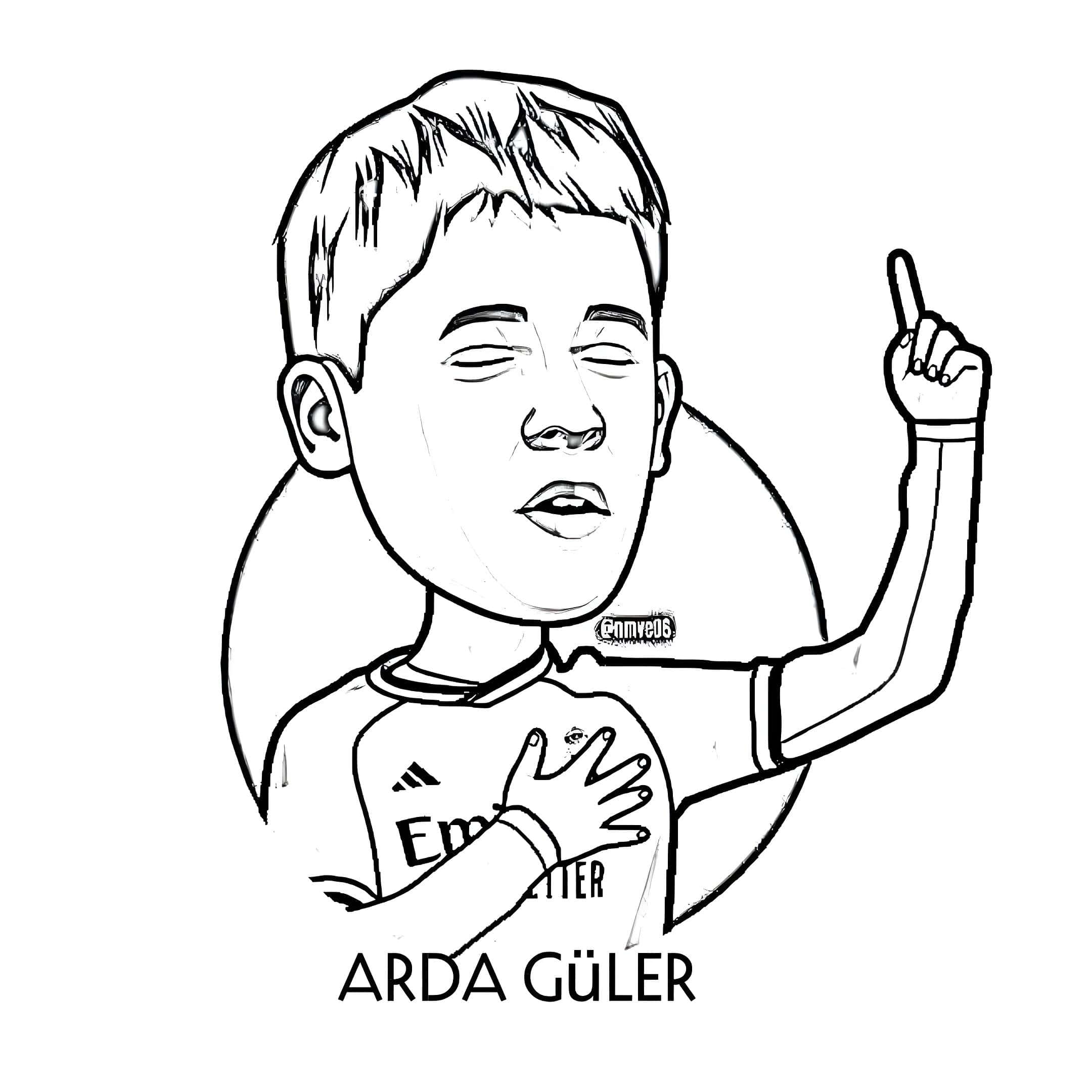 Arda Güler Feiert Zum Ausmalen Ausmalbild