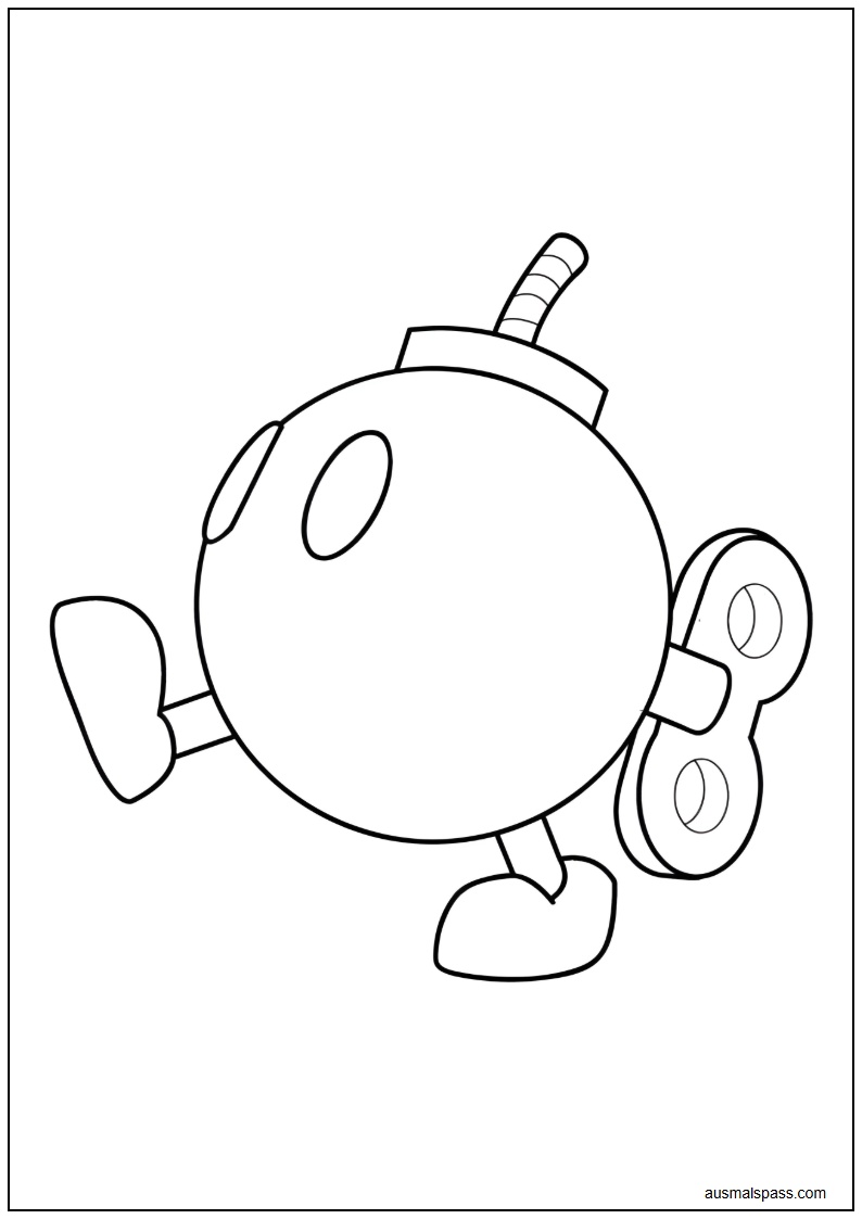 Ausmalbild von Bob omb