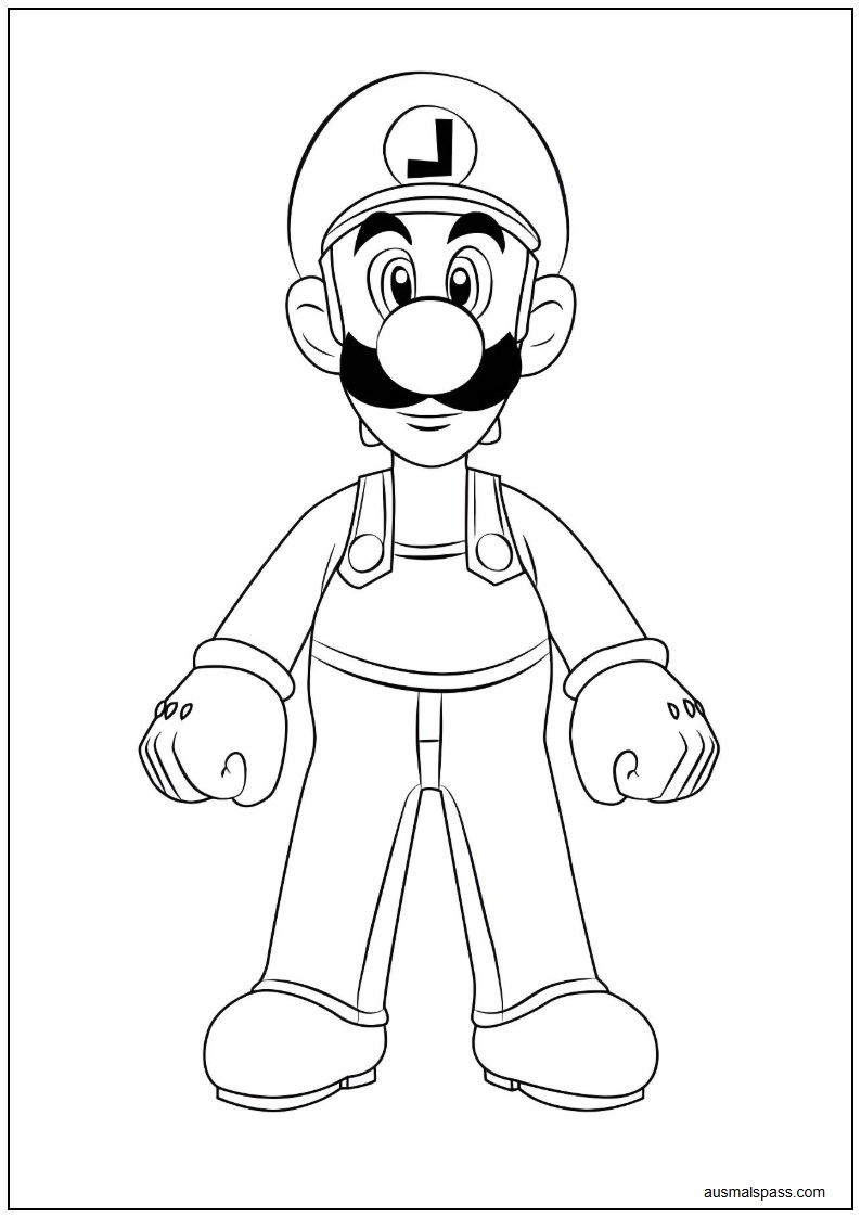 Ausmalbild von Luigi