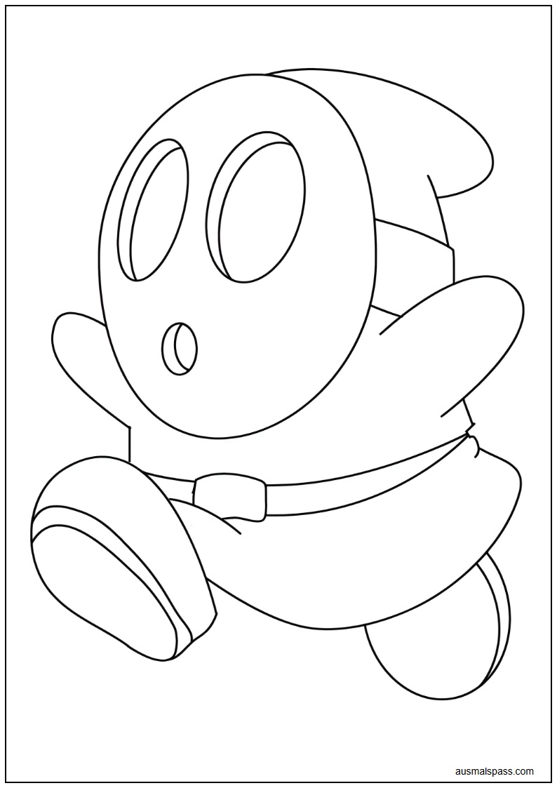 Ausmalbild von Shy Guy