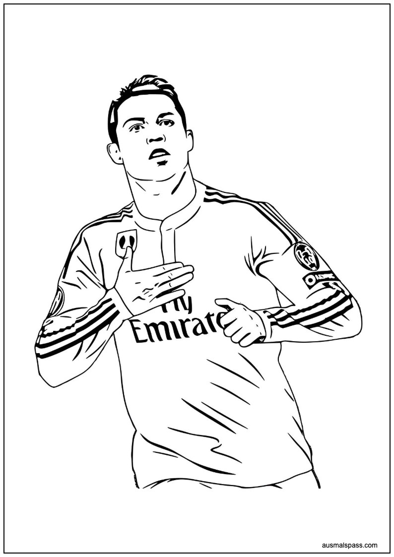 Cristiano Ronaldo bei Real Madrid zum Ausmalen