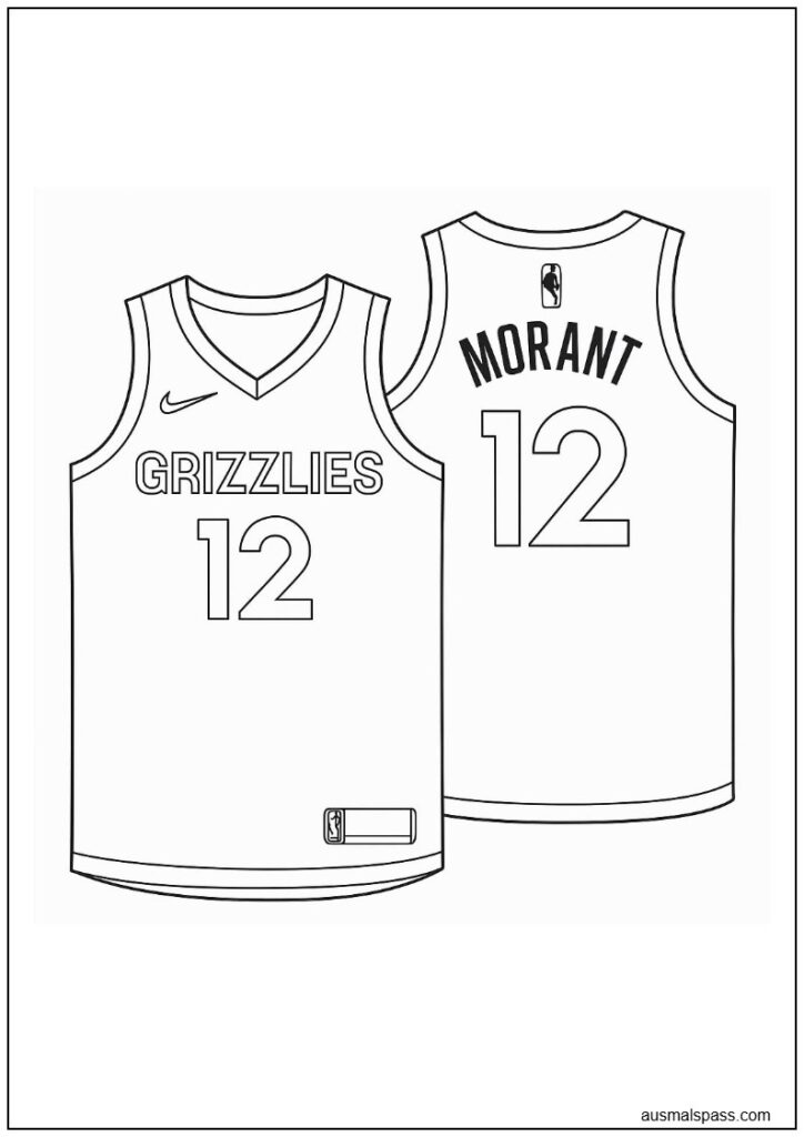 NBA-Trikots Ausmalbilder