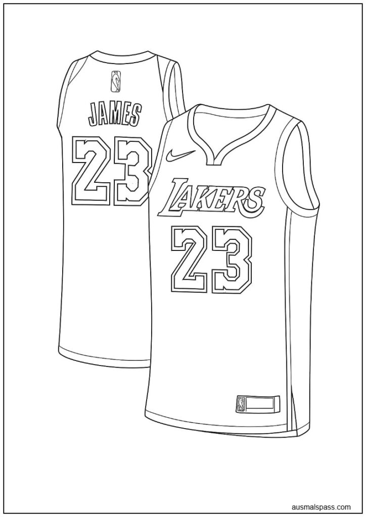 NBA-Trikots Ausmalbilder