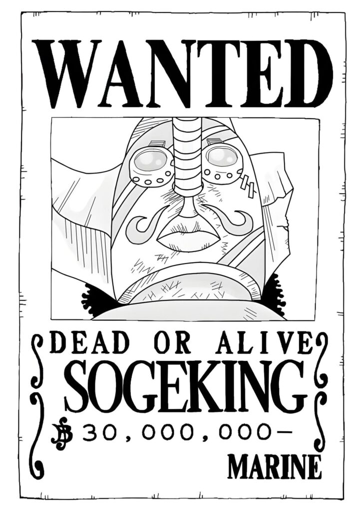 Zeichnung Des Steckbriefs Von Sogeking Aus One Piece Zum Ausdrucken Und Ausmalen Ausmalbild zum Drucken Zeichnung Des Steckbriefs Von Sogeking Aus One Piece Zum Ausdrucken Und Ausmalen Ausmalbild