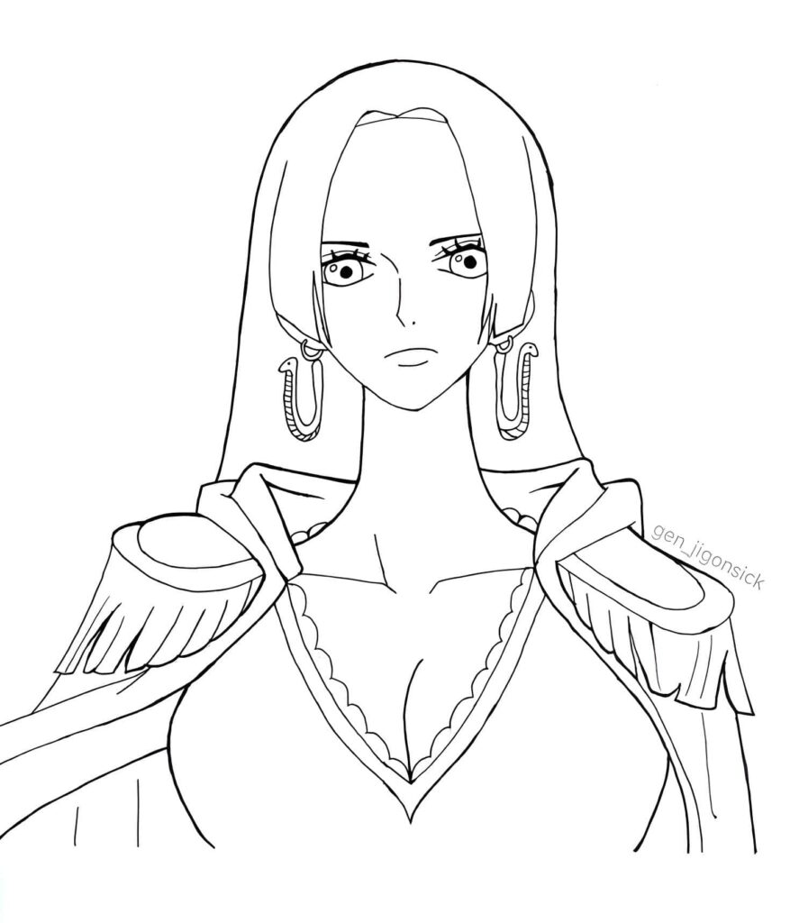 Zeichnung Von Boa Hancock Aus One Piece Zum Ausdrucken Ausmalbild zum Drucken Zeichnung Von Boa Hancock Aus One Piece Zum Ausdrucken Ausmalbild