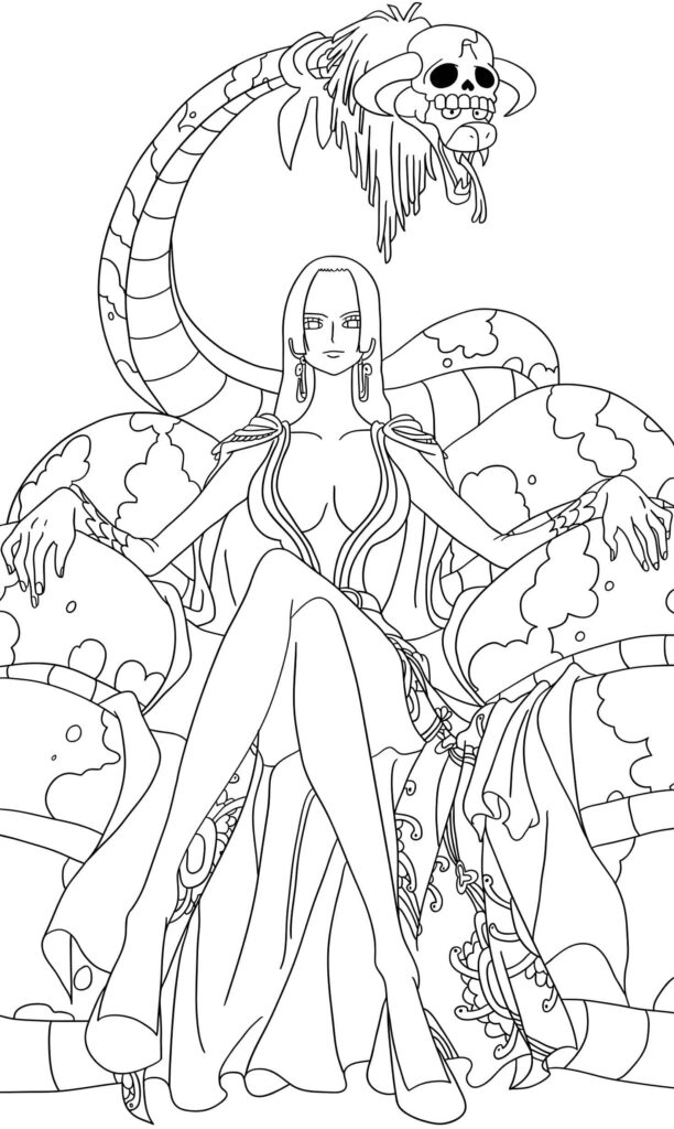 Zeichnung Von Boa Hancock Aus One Piece Zum Ausmalen Ausmalbild zum Drucken Zeichnung Von Boa Hancock Aus One Piece Zum Ausmalen Ausmalbild