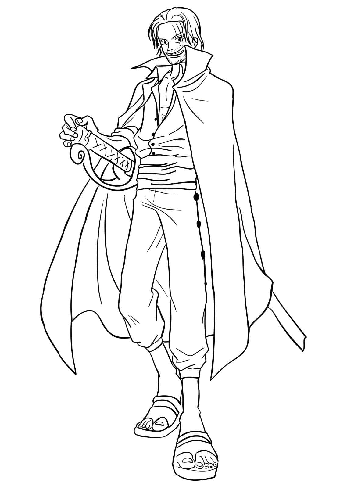 Zeichnung Von Brook Aus One Piece Zum Ausdrucken Ausmalbild