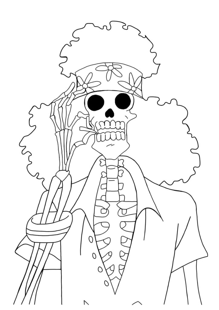 Zeichnung Von Brook Aus One Piece Zum Ausmalen Ausmalbild zum Drucken Zeichnung Von Brook Aus One Piece Zum Ausmalen Ausmalbild