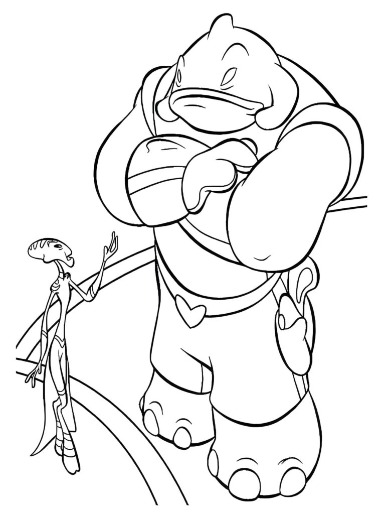 Zeichnung Von Gantu Und Pleakley Aus Lilo Und Stitch Zum Ausmalen Ausmalbild zum Drucken Zeichnung Von Gantu Und Pleakley Aus Lilo Und Stitch Zum Ausmalen Ausmalbild