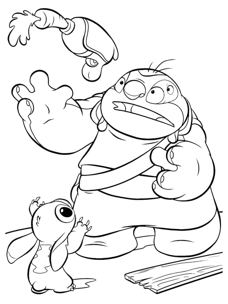 Zeichnung Von Jumba Jookiba Und Stitch Zum Ausmalen Ausmalbild zum Drucken Zeichnung Von Jumba Jookiba Und Stitch Zum Ausmalen Ausmalbild