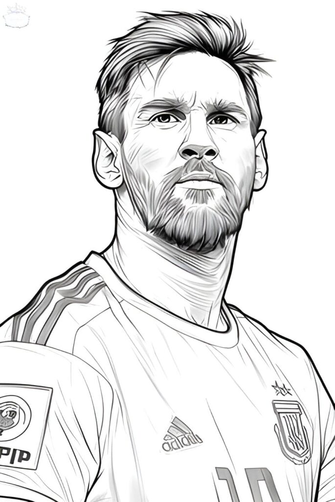 Zeichnung Von Lionel Messi In Argentinien Zum Ausmalen Ausmalbild zum Drucken Zeichnung Von Lionel Messi In Argentinien Zum Ausmalen Ausmalbild