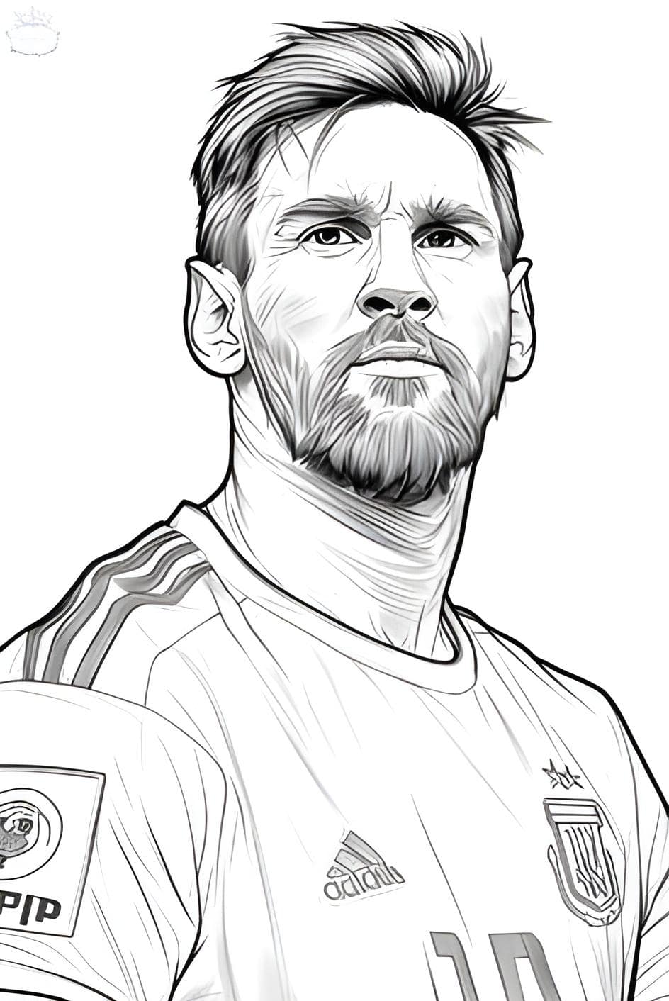Zeichnung Von Lionel Messi In Argentinien Zum Ausmalen Ausmalbild