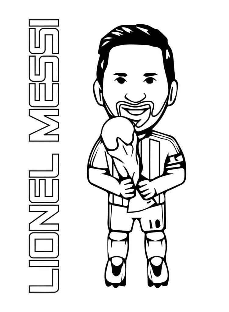 Zeichnung Von Lionel Messi Mit Buchstaben Zum Ausmalen Ausmalbild zum Drucken Zeichnung Von Lionel Messi Mit Buchstaben Zum Ausmalen Ausmalbild