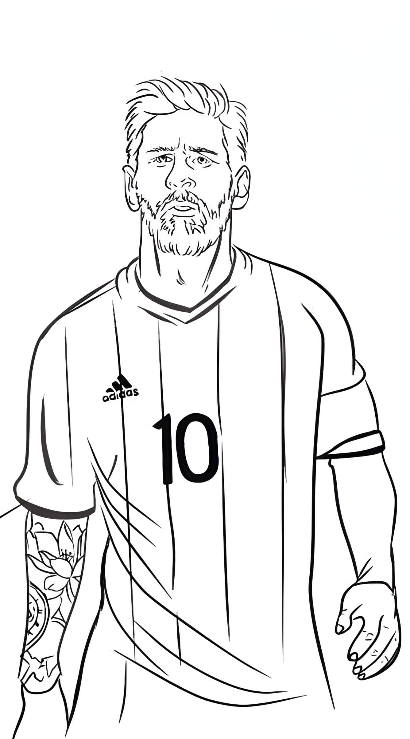 Zeichnung Von Lionel Messi Zum Ausmalen Ausmalbild