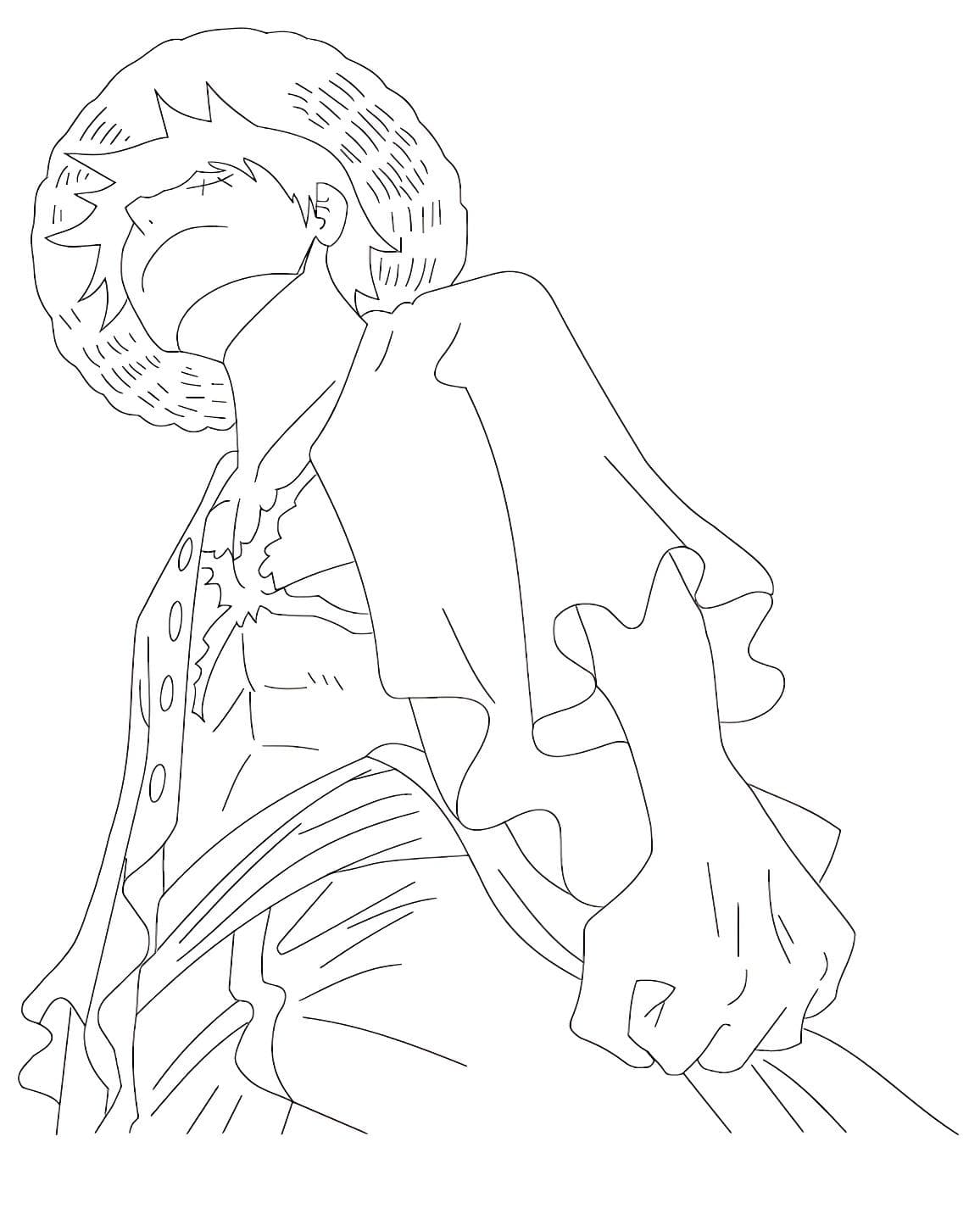 Zeichnung Von Ruffy Aus One Piece Zum Ausmalen Ausmalbild