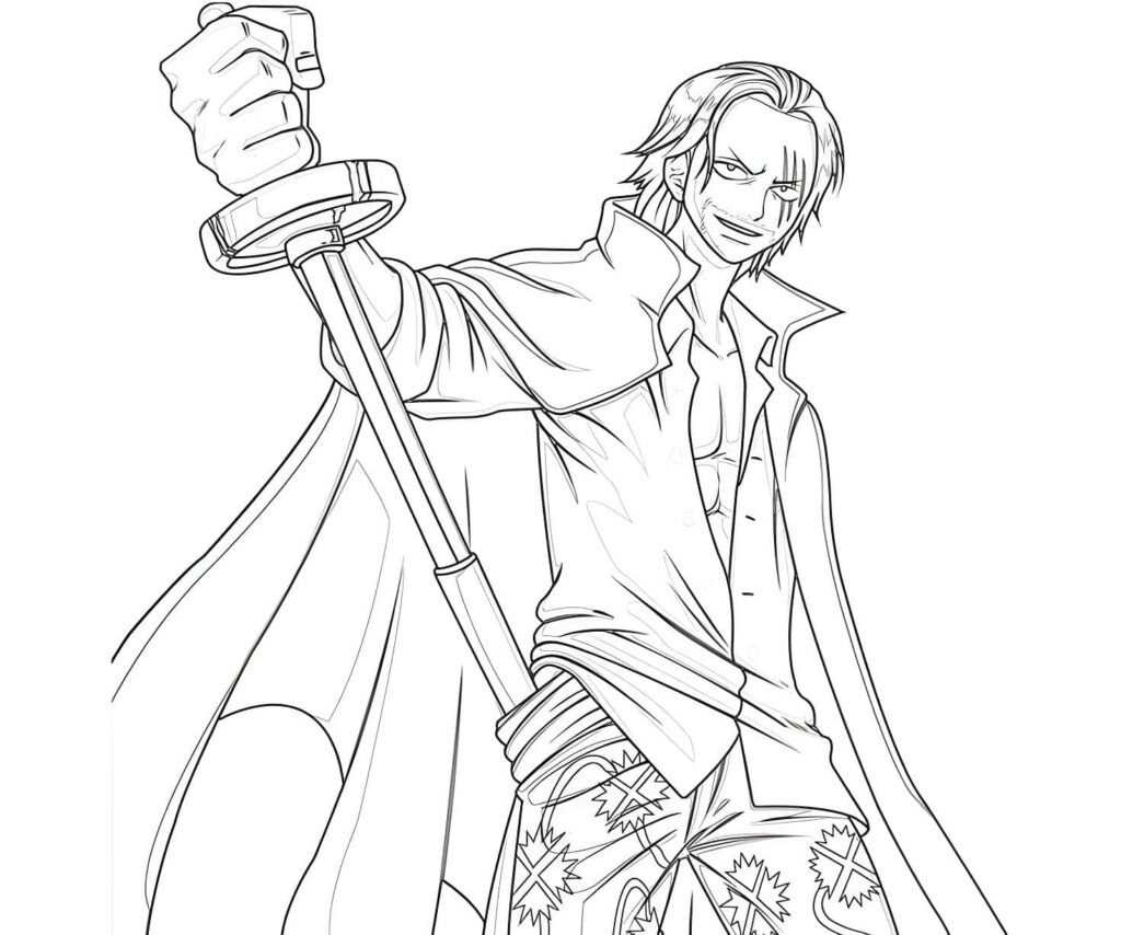 Zeichnung Von Shanks Aus One Piece Zum Ausmalen Ausmalbild zum Drucken Zeichnung Von Shanks Aus One Piece Zum Ausmalen Ausmalbild
